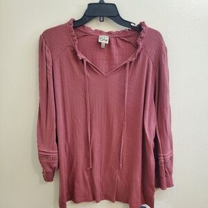 Muave v-neck blouse